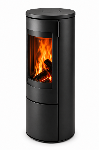 RHEA Flam Lamia N Kaminofen in Schwarz – 5,7 kW