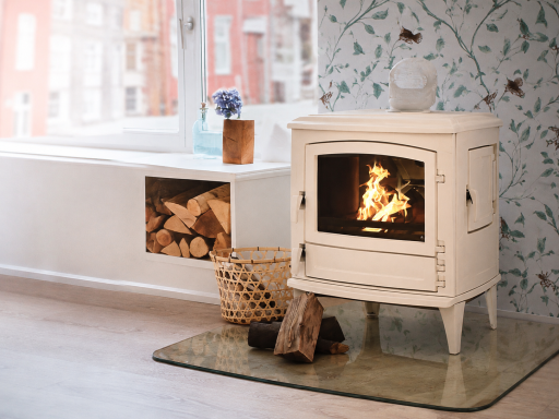 LEDA ARUBA Kaminofen in Weiß – 8 kW