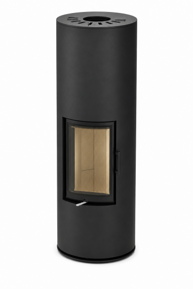 Ofen Innovativ ACCU I PILASTRO Speicherkaminofen in Schwarz – 6,2 kW